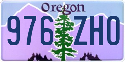 OR license plate 976ZHO