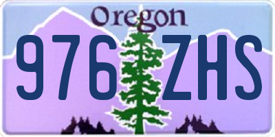 OR license plate 976ZHS