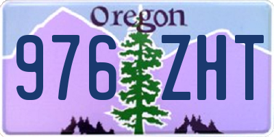 OR license plate 976ZHT