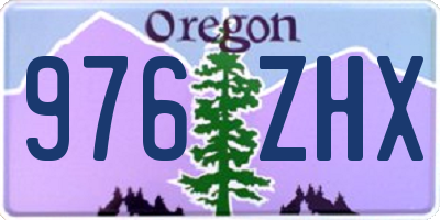 OR license plate 976ZHX