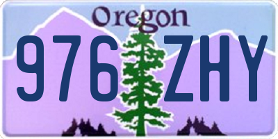 OR license plate 976ZHY