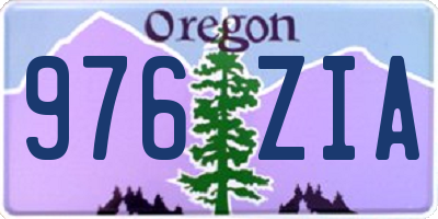 OR license plate 976ZIA