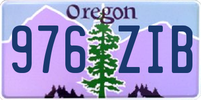 OR license plate 976ZIB
