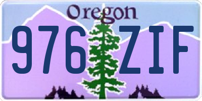 OR license plate 976ZIF
