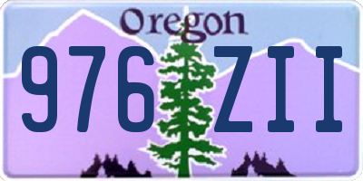 OR license plate 976ZII