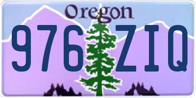 OR license plate 976ZIQ