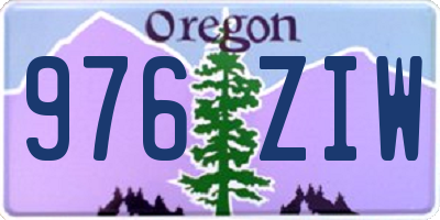 OR license plate 976ZIW