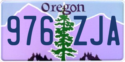 OR license plate 976ZJA