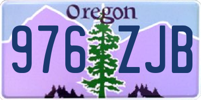 OR license plate 976ZJB