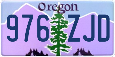 OR license plate 976ZJD