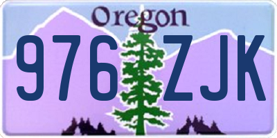 OR license plate 976ZJK