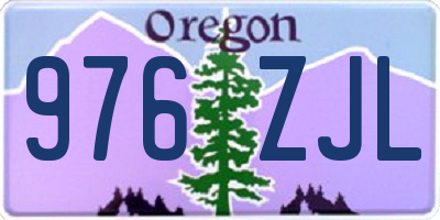 OR license plate 976ZJL