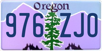 OR license plate 976ZJO