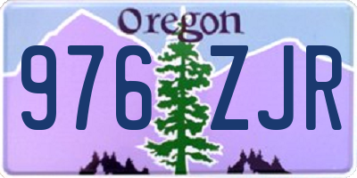 OR license plate 976ZJR