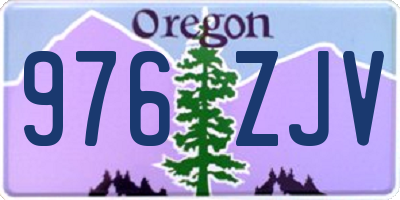 OR license plate 976ZJV