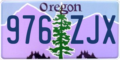 OR license plate 976ZJX