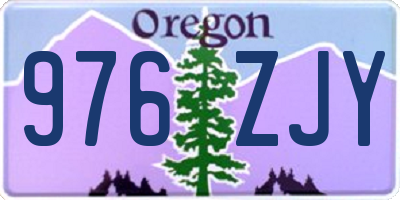 OR license plate 976ZJY
