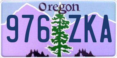 OR license plate 976ZKA