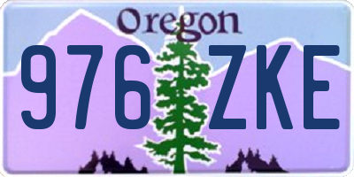 OR license plate 976ZKE