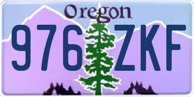 OR license plate 976ZKF