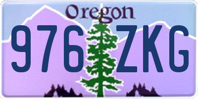 OR license plate 976ZKG