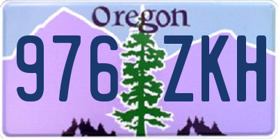 OR license plate 976ZKH