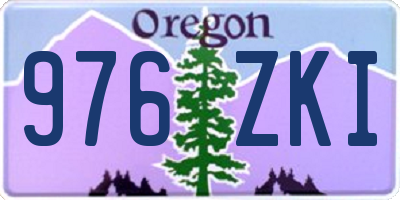 OR license plate 976ZKI