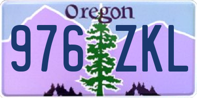 OR license plate 976ZKL