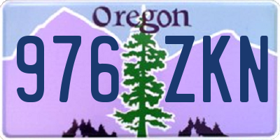 OR license plate 976ZKN