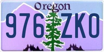 OR license plate 976ZKO