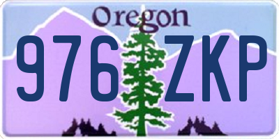 OR license plate 976ZKP