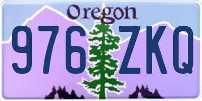 OR license plate 976ZKQ