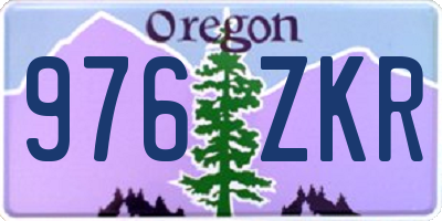OR license plate 976ZKR