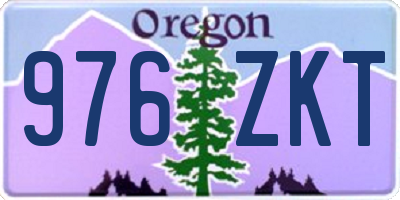 OR license plate 976ZKT