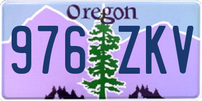 OR license plate 976ZKV