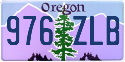 OR license plate 976ZLB