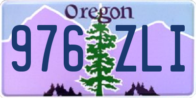 OR license plate 976ZLI
