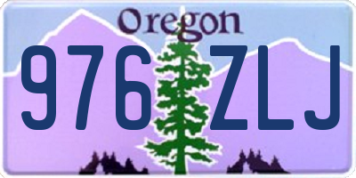 OR license plate 976ZLJ