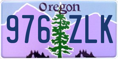 OR license plate 976ZLK