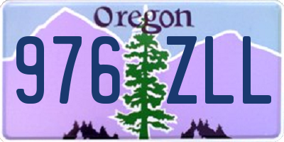 OR license plate 976ZLL