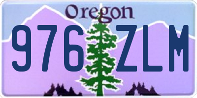 OR license plate 976ZLM