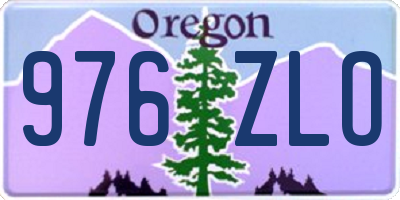 OR license plate 976ZLO