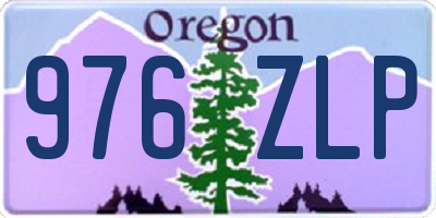 OR license plate 976ZLP
