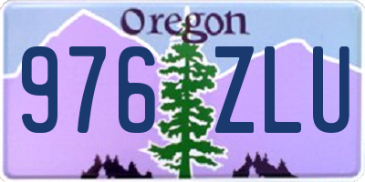 OR license plate 976ZLU