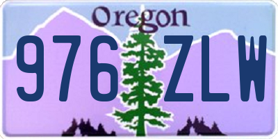 OR license plate 976ZLW