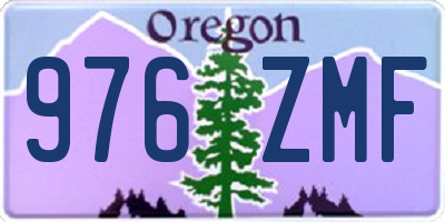 OR license plate 976ZMF