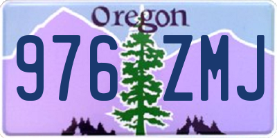 OR license plate 976ZMJ