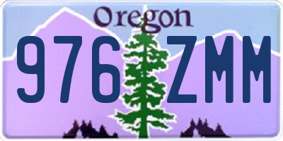 OR license plate 976ZMM