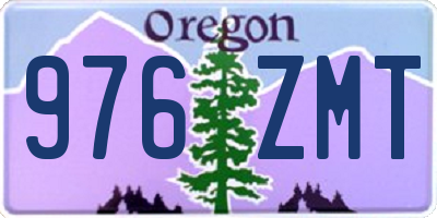 OR license plate 976ZMT