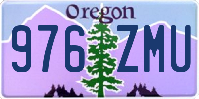 OR license plate 976ZMU